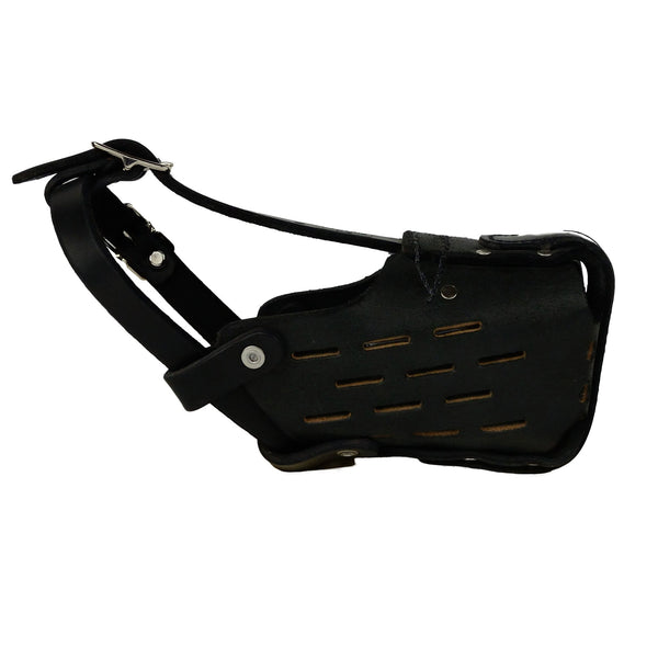 Redline K-9 Standard Leather Dog Muzzle