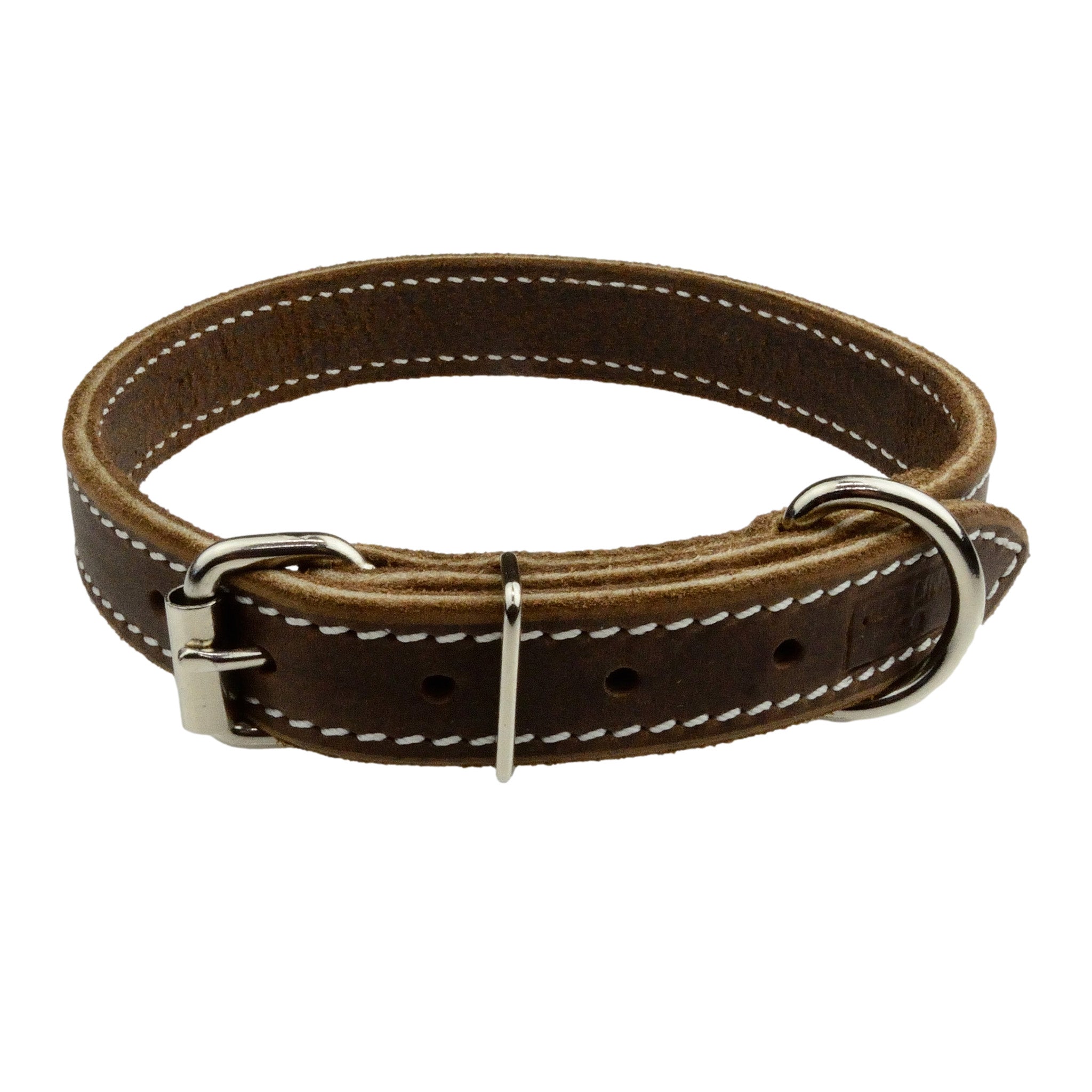 Redline K-9 Flat Soft Premium Leather Collar