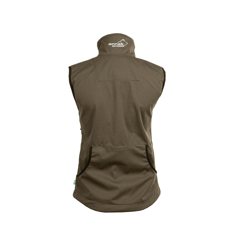 Arrak Ladies Acadia Softshell Vest - Brown