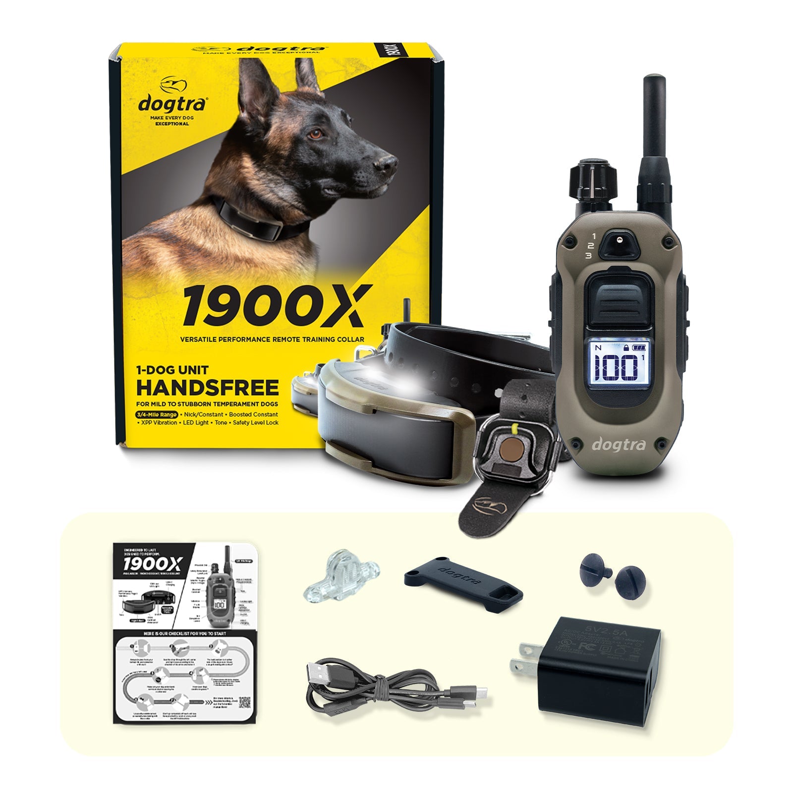 Dogtra 1900X Handsfree 1-Dog Unit – Redline K-9