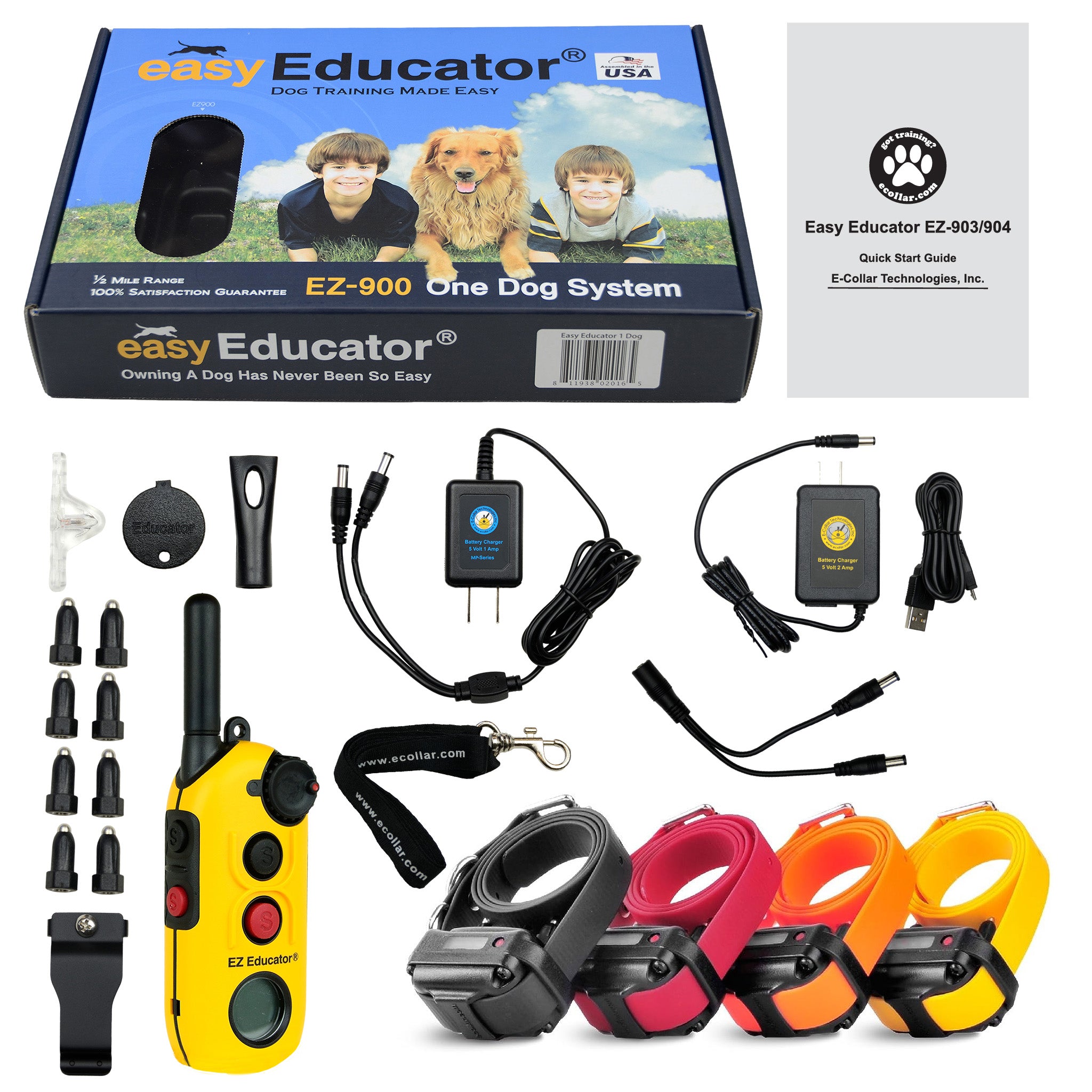発電機・ポータブル電源 easy Educator EZ-900 One Dog System E-Collar Technologies EZ-900 Easy Educator 1/2 Mile Remote Trainer