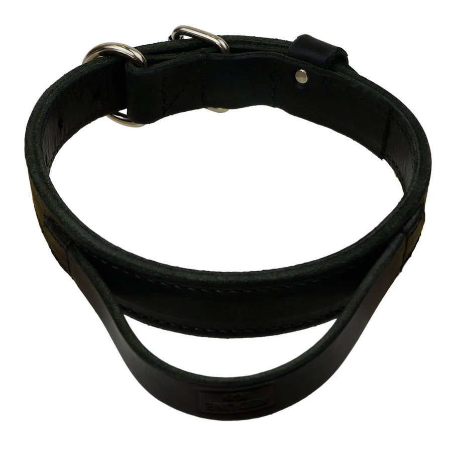 Heavy Leather Dog Collar With Handle - 1.25
