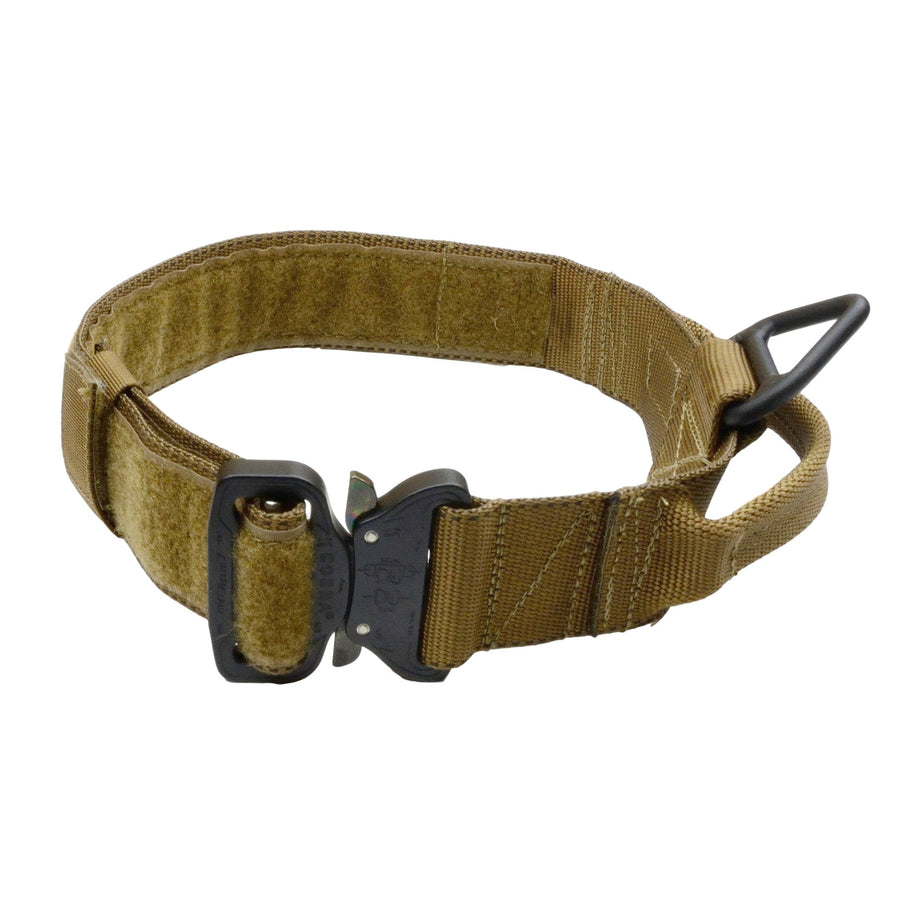 Redline K-9 MaxTac Service ID Collar With Cobra Buckle Coyote Brown