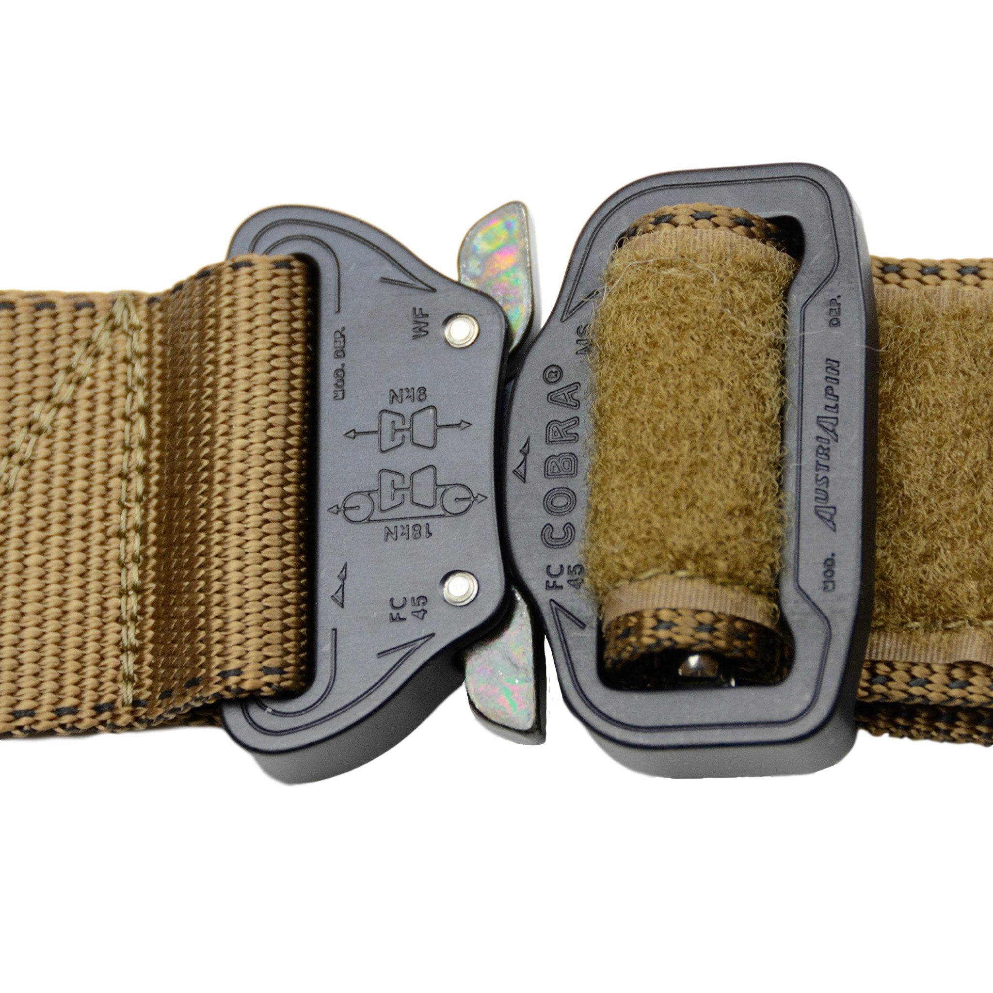 Redline K-9 MaxTac Service ID Collar With Cobra Buckle - Coyote Brown