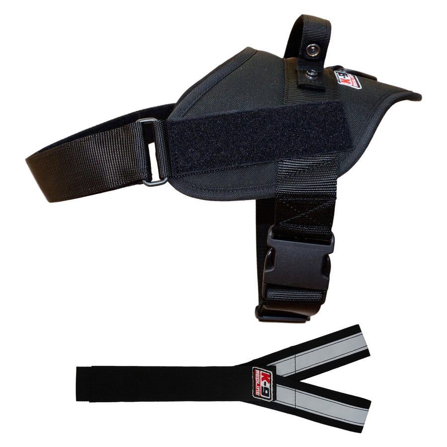 Redline K-9 All Weather Biothane Dog Harness - Waterproof, Durable & Adjustable For Large Dogs (Black)